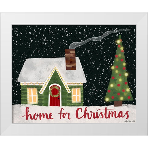 Home for Christmas White Modern Wood Framed Art Print by Doucette, Katie