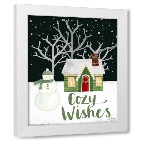 Cozy Wishes White Modern Wood Framed Art Print by Doucette, Katie