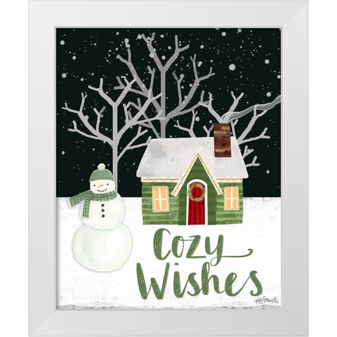 Cozy Wishes White Modern Wood Framed Art Print by Doucette, Katie