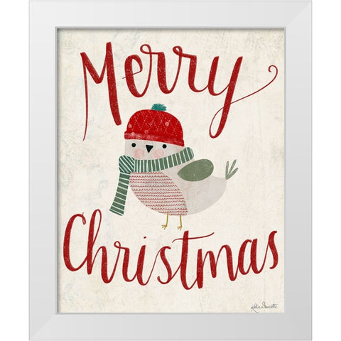 Merry Christmas White Modern Wood Framed Art Print by Doucette, Katie