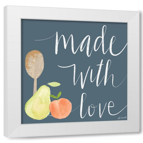Made With Love White Modern Wood Framed Art Print by Doucette, Katie