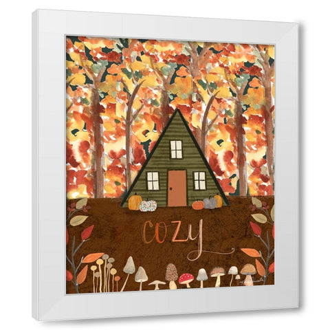 Cozy Cabin White Modern Wood Framed Art Print by Doucette, Katie