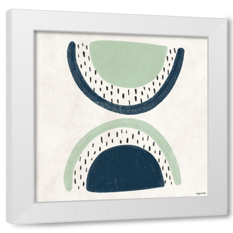 Mint Arc White Modern Wood Framed Art Print by Brown, Kyra