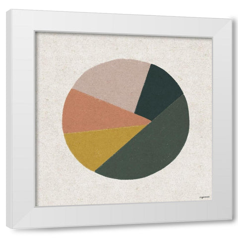 Terracotta Circle II White Modern Wood Framed Art Print by Brown, Kyra