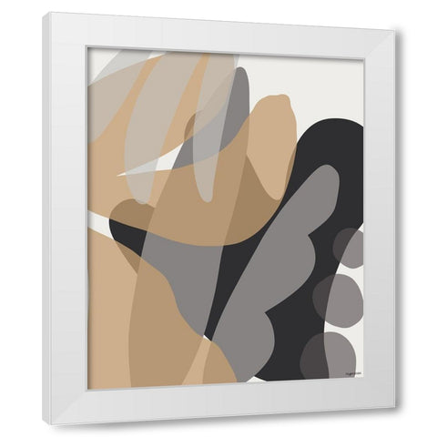 Neutral Abstract II White Modern Wood Framed Art Print by Brown, Kyra