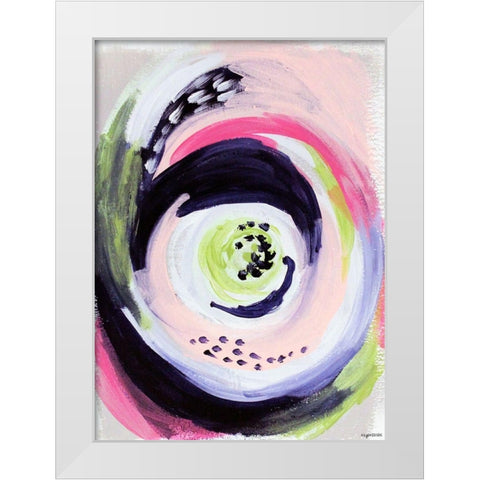 Brightwirl White Modern Wood Framed Art Print by Brown, Kyra