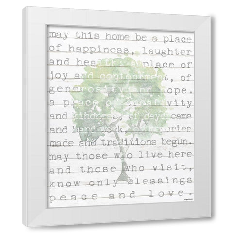 This Home White Modern Wood Framed Art Print by Brown, Kyra