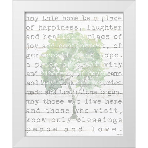 This Home White Modern Wood Framed Art Print by Brown, Kyra