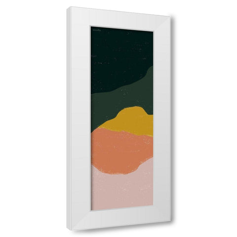 Terracotta Mountains I White Modern Wood Framed Art Print by Brown, Kyra
