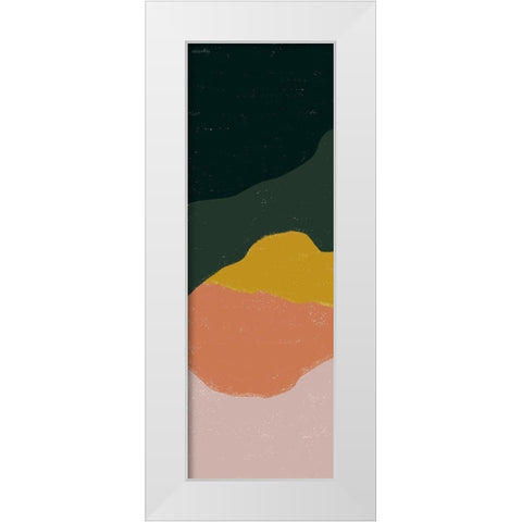 Terracotta Mountains I White Modern Wood Framed Art Print by Brown, Kyra