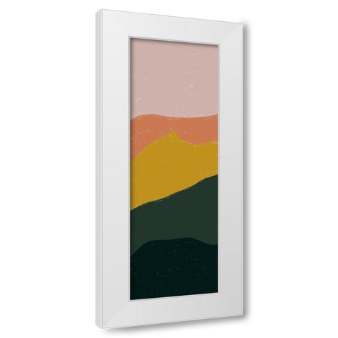 Terracotta Mountains II White Modern Wood Framed Art Print by Brown, Kyra