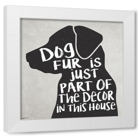 Dog Fur White Modern Wood Framed Art Print by Brown, Kyra