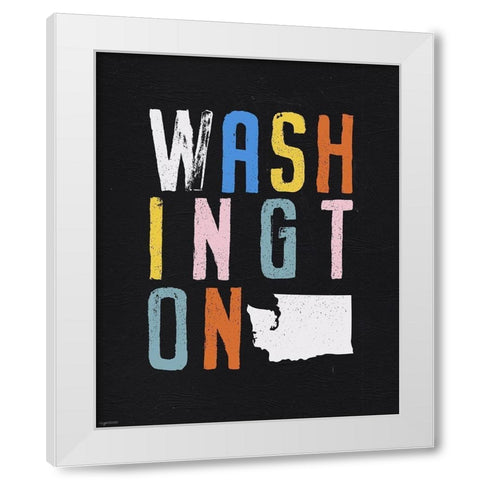 Washington White Modern Wood Framed Art Print by Brown, Kyra