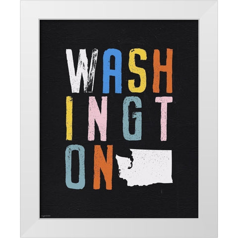 Washington White Modern Wood Framed Art Print by Brown, Kyra