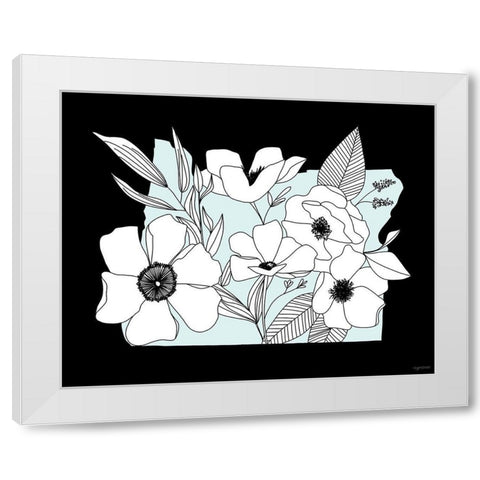 Oregon Flowers White Modern Wood Framed Art Print by Brown, Kyra