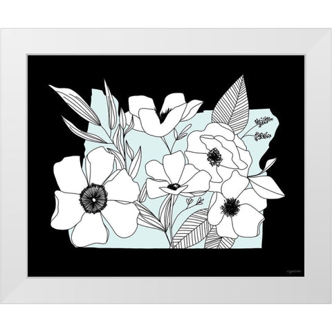Oregon Flowers White Modern Wood Framed Art Print by Brown, Kyra