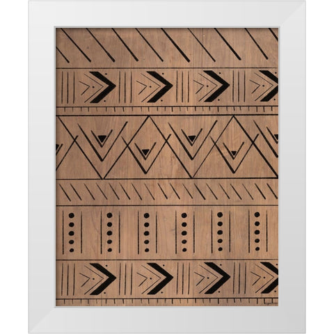 Wood Pattern White Modern Wood Framed Art Print by Brown, Kyra
