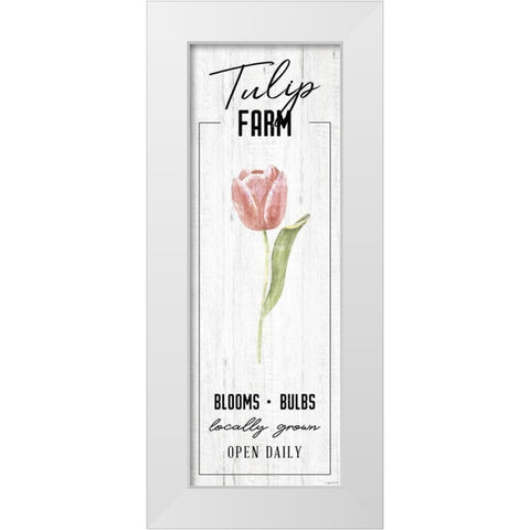 Tulip Farm White Modern Wood Framed Art Print by Brown, Kyra