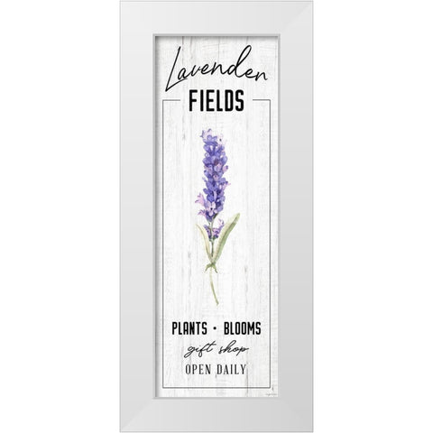 Lavender Fields White Modern Wood Framed Art Print by Brown, Kyra