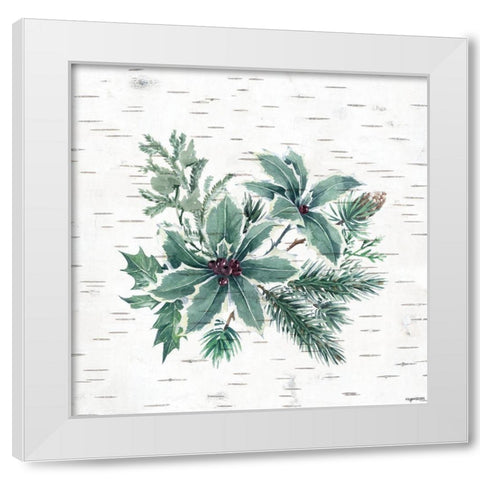 Jade Floral White Modern Wood Framed Art Print by Brown, Kyra