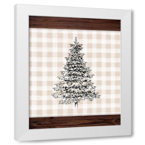 Sketchy Tree White Modern Wood Framed Art Print by Brown, Kyra
