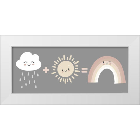 Neutral Rainbow White Modern Wood Framed Art Print by Brown, Kyra