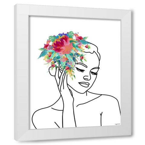 Line Woman II White Modern Wood Framed Art Print by Brown, Kyra