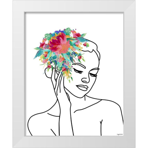 Line Woman II White Modern Wood Framed Art Print by Brown, Kyra