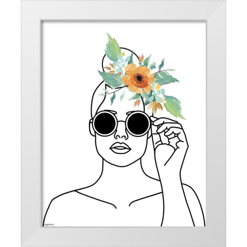Line Woman III White Modern Wood Framed Art Print by Brown, Kyra
