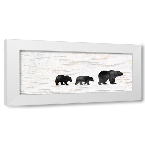 Bear Family White Modern Wood Framed Art Print by Brown, Kyra