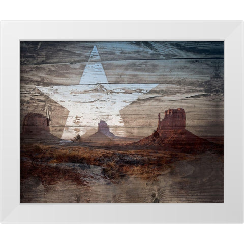 Desert Star White Modern Wood Framed Art Print by Brown, Kyra