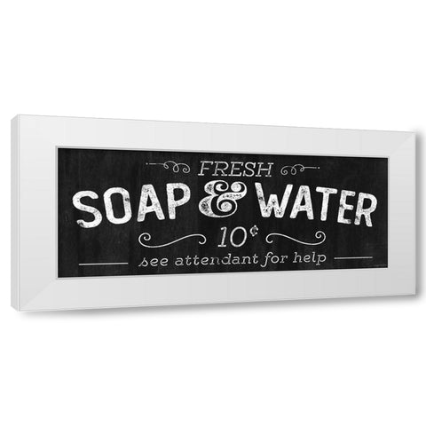 Soap and Water White Modern Wood Framed Art Print by Brown, Kyra