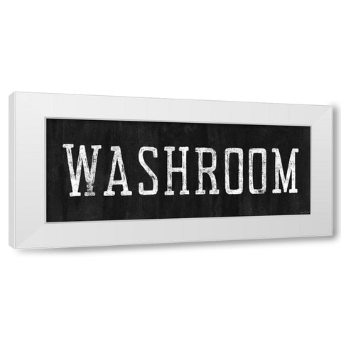 Washroom White Modern Wood Framed Art Print by Brown, Kyra