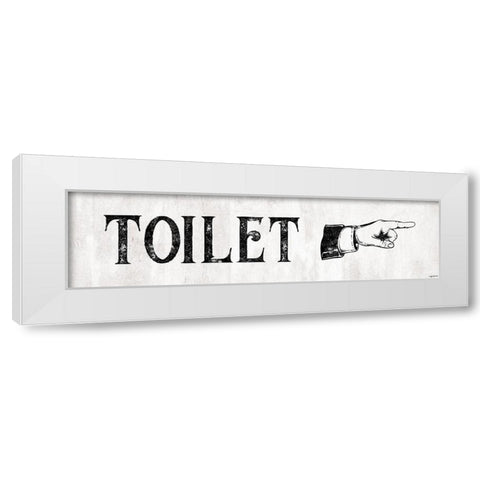 Toilet White Modern Wood Framed Art Print by Brown, Kyra