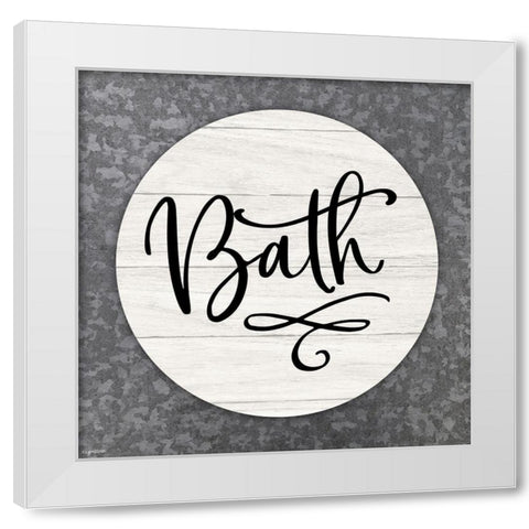 Bath White Modern Wood Framed Art Print by Brown, Kyra