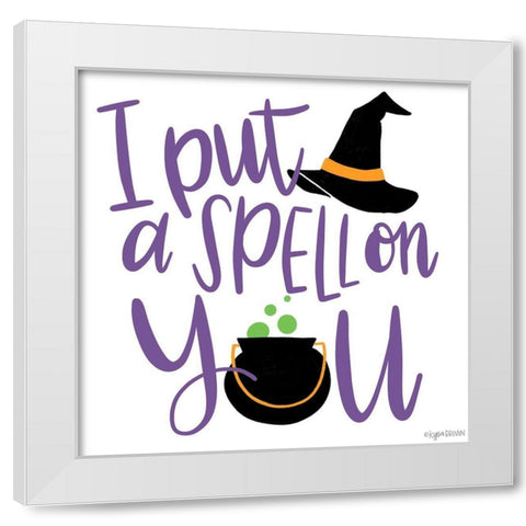 Spell White Modern Wood Framed Art Print by Brown, Kyra