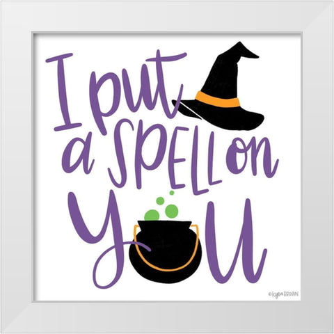 Spell White Modern Wood Framed Art Print by Brown, Kyra
