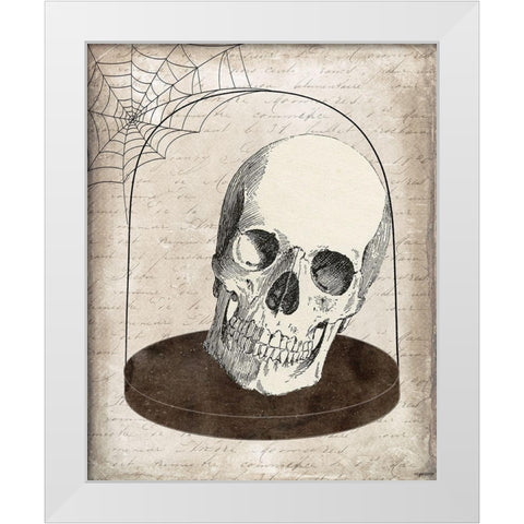 Skull Jar White Modern Wood Framed Art Print by Brown, Kyra