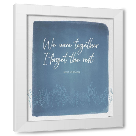 We Were Together White Modern Wood Framed Art Print by Brown, Kyra