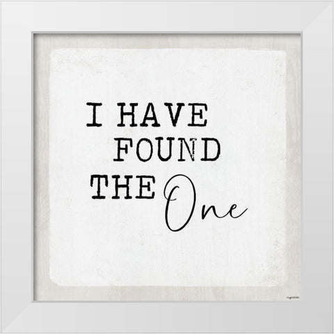 The One White Modern Wood Framed Art Print by Brown, Kyra