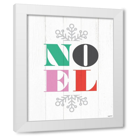 Noel   White Modern Wood Framed Art Print by Brown, Kyra