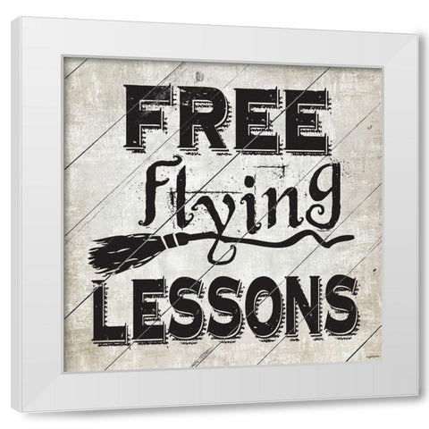 Free Flying Lessons White Modern Wood Framed Art Print by Brown, Kyra