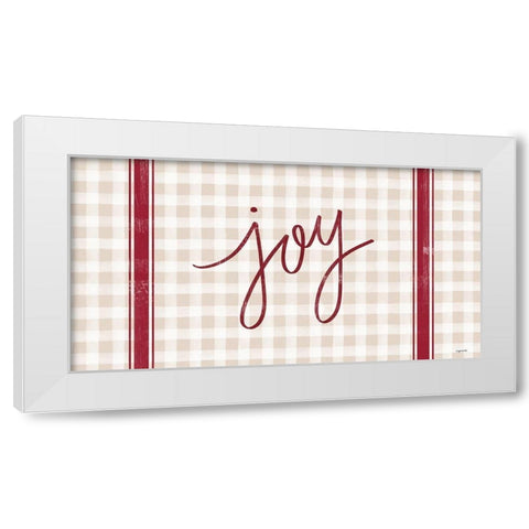 Joy Plaid White Modern Wood Framed Art Print by Brown, Kyra
