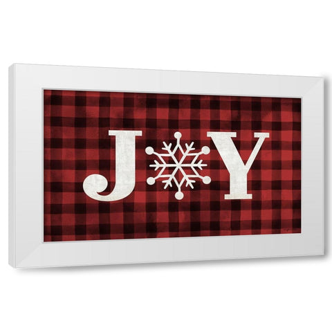 Plaid Joy White Modern Wood Framed Art Print by Brown, Kyra