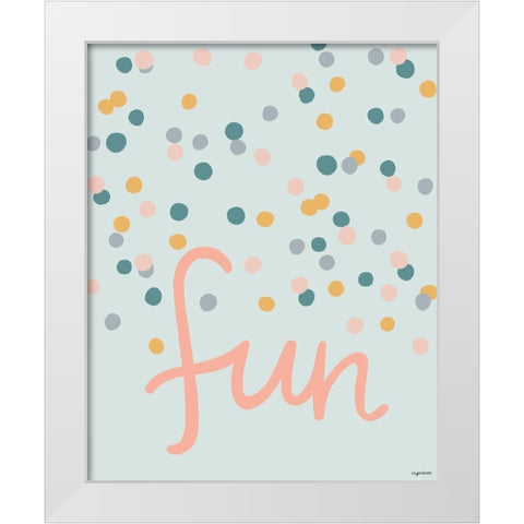 Fun White Modern Wood Framed Art Print by Brown, Kyra