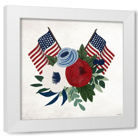 American Floral I White Modern Wood Framed Art Print by Brown, Kyra