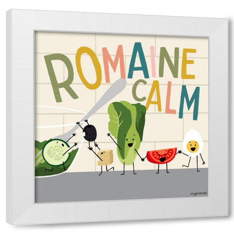 Romaine Calm White Modern Wood Framed Art Print by Brown, Kyra