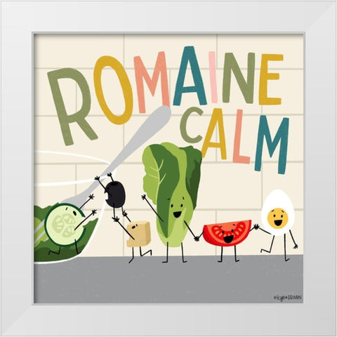 Romaine Calm White Modern Wood Framed Art Print by Brown, Kyra