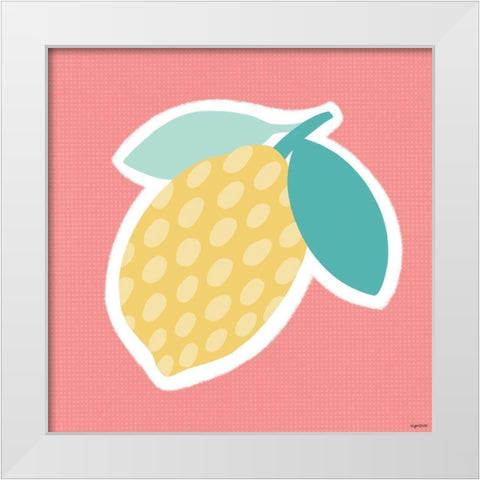 Lemon White Modern Wood Framed Art Print by Brown, Kyra