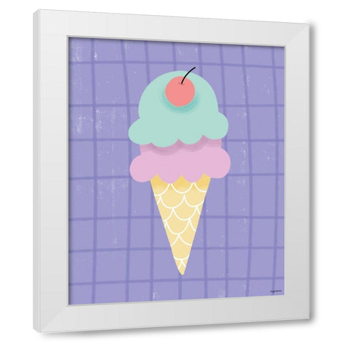 Ice Cream II White Modern Wood Framed Art Print by Brown, Kyra